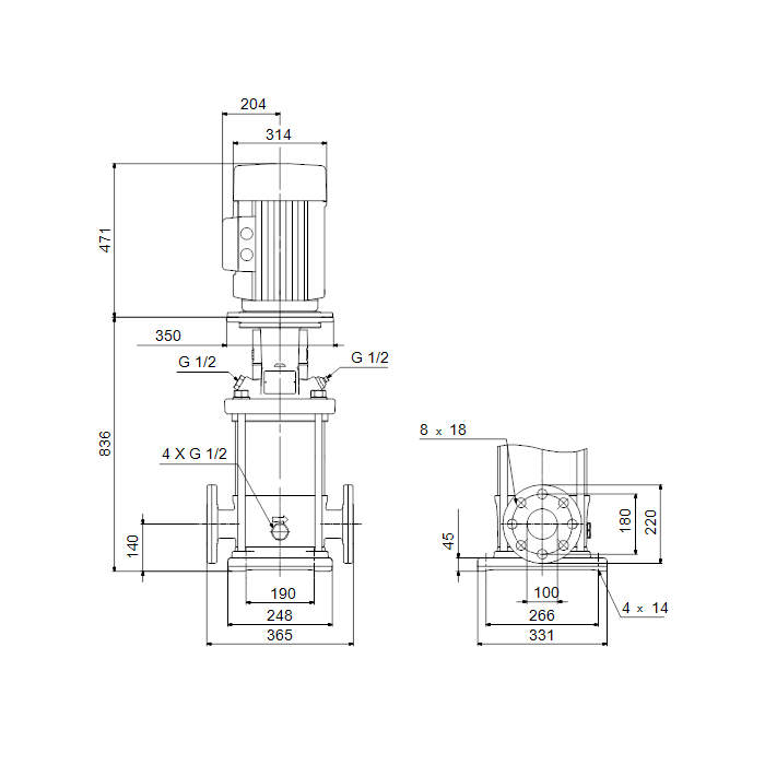 Buy Grundfos CR 6431 A F A V HQQV 15.0kW Vertical MultiStage Pump 415V