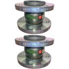 50mm (50NB) Flanged PN16 EPDM Untied Rubber Expansion Joint Set (x2) for Heating Systems 