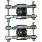 40mm (40NB) Flanged PN16 EPDM Tied Rubber Expansion Joint Set (x2) for Heating Systems 