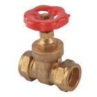 15 mm Compression Fitting Brass Gate Valve (Set of 2)