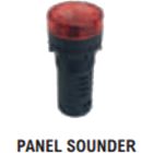 12 Volt AC/DC 22mm Panel Sounder/Continuous Lit Lamp IP20