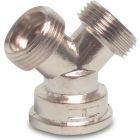 Profec 3/4" Hard Chrome Plated Brass Male Thread x Female Thread x Male Thread 30 Bar Y-Piece