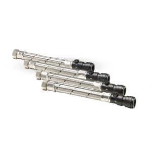 Stuart Turner Anti-Vibration Flexible Pipe connection 3/4" BSPF/22mm Push In with Isolating Valve (Set of 4)