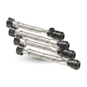 Stuart Turner Flexible Hose Kit G 3/4, 15mm DM Fit with Isolating Valve (Set of 4)