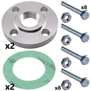 1 1/4 Inch Stainless Steel Threaded Flange Set for CRN(E) 5 Pumps (2 sets inc)
