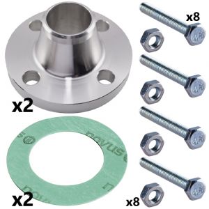 80mm Stainless Steel Weld Neck Flange Set for CRN(E) 45 Pumps (2 sets inc)