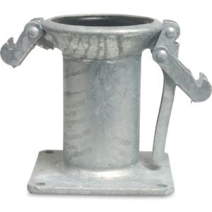 Female Part Italian x Square Flange Type Italian Galvanised Steel Coupler Adaptor