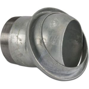 Male Part Italian x Male Thread Type Italian Galvanised Steel Coupler Adaptor
