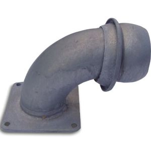 Male Part Italian x Square Flange Type Italian Galvanised Steel Quick Coupler 90° Bend