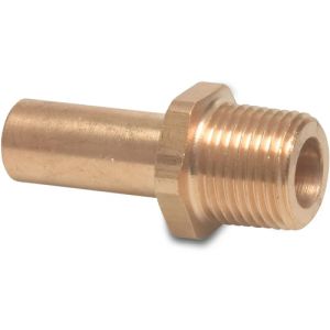 15mm Spigot x 1/2" Male Thread 10 Bar DVGW/KIWA/WRAS Brass Speedfit Adaptor