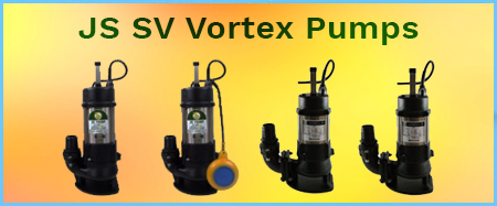 JS SV Vortex Sewage & Waste Water Pumps 240v