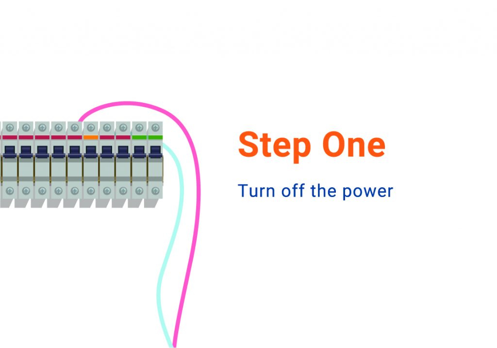 diagram showing you how to turn off the power