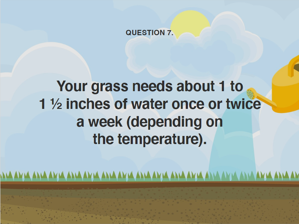 image showing you how much water needs to be added to a lawn during a heatwave