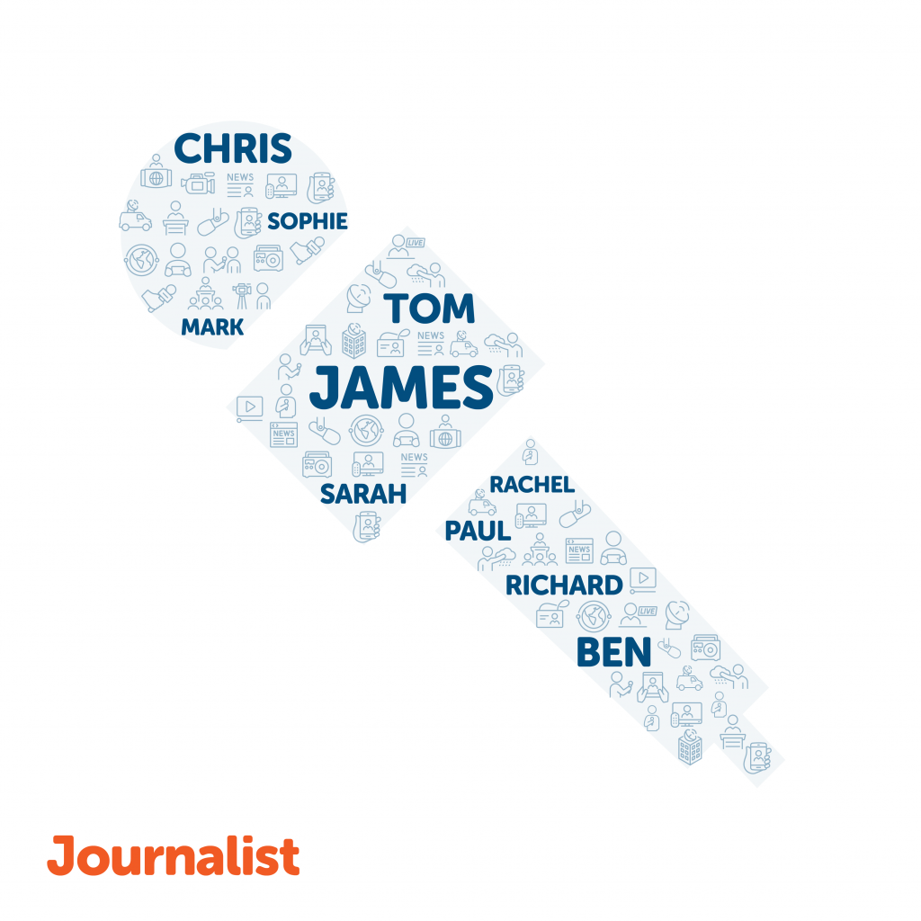 image showing the most common name for a journalist