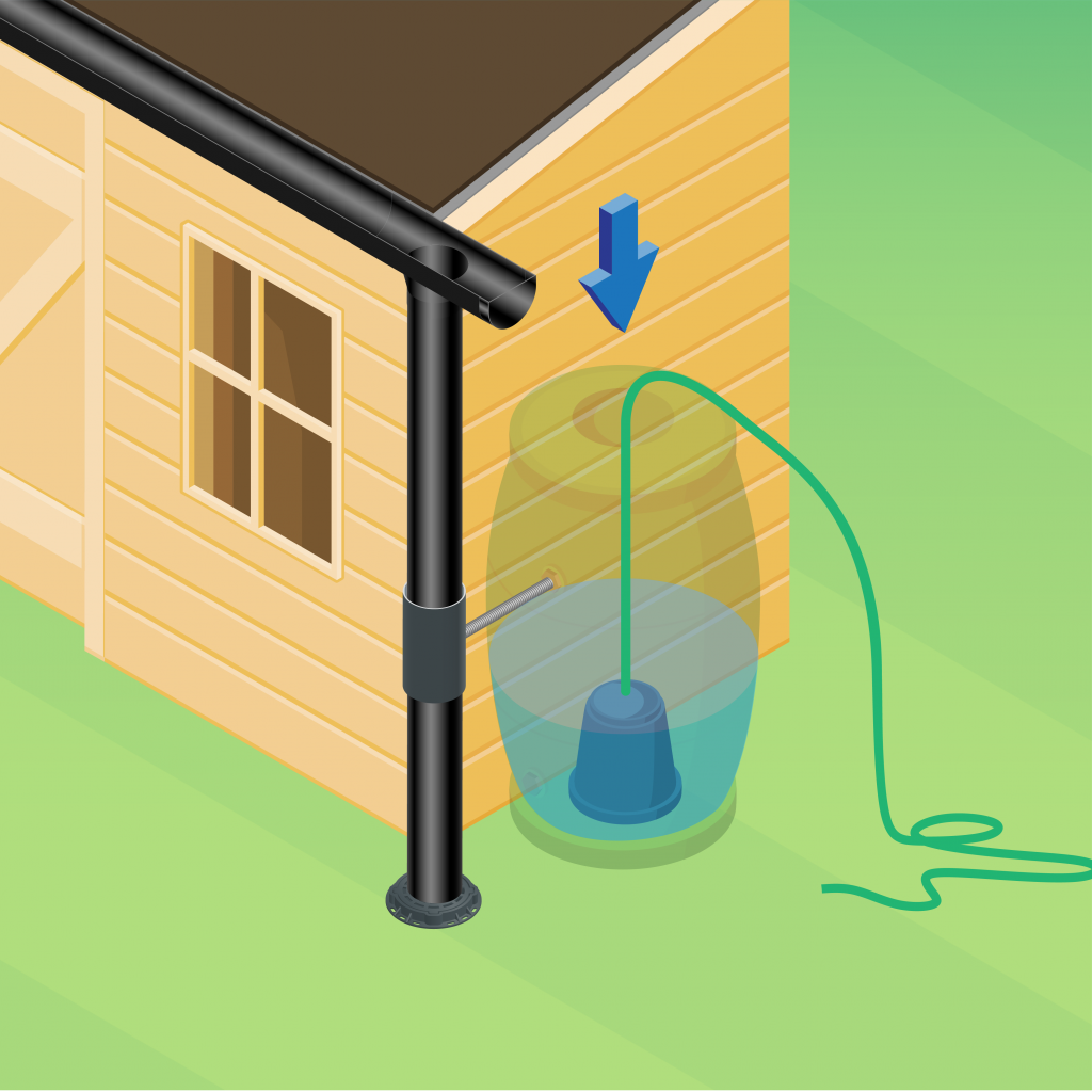 image showing you how to install a water butt pump