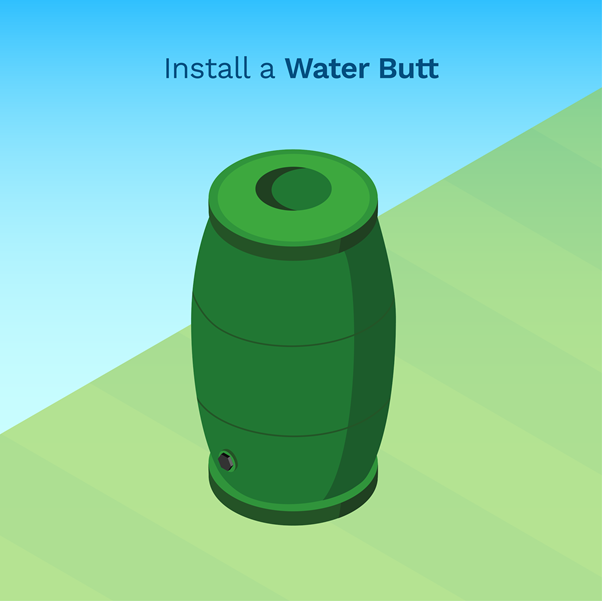 graphic showing a simple picture of a water butt
