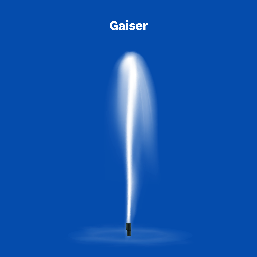 image showing the water display of a gaiser fountainhead