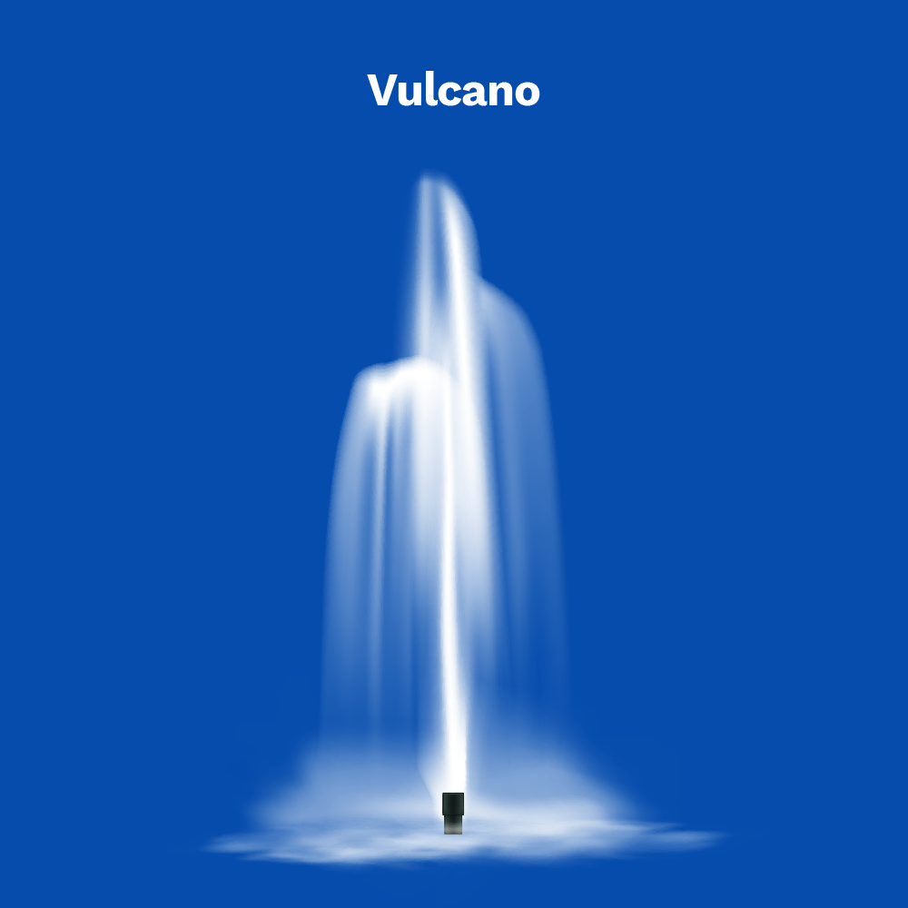 image showing the water display of a vulcano head