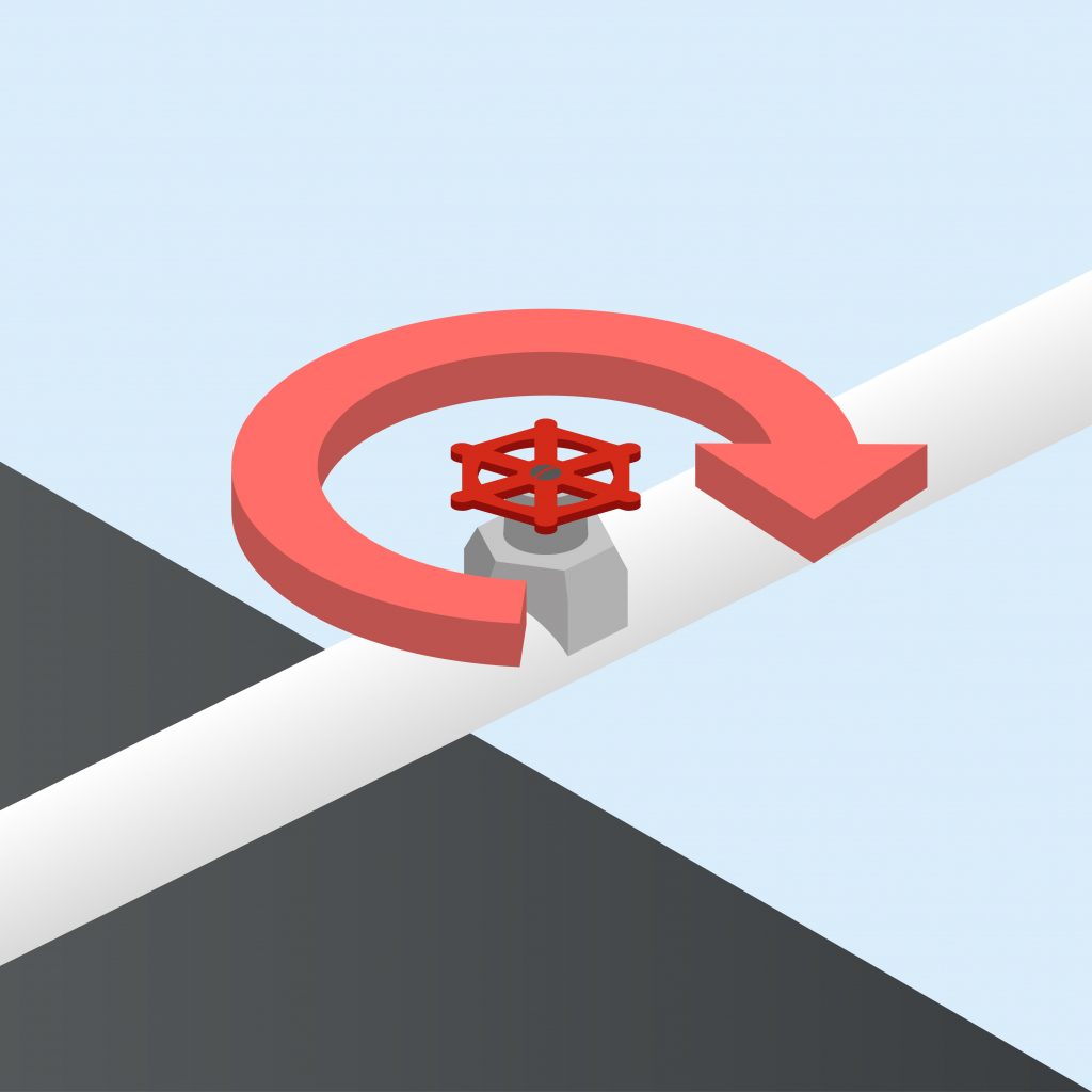 Twist stopclock clockwise to turn water supply off