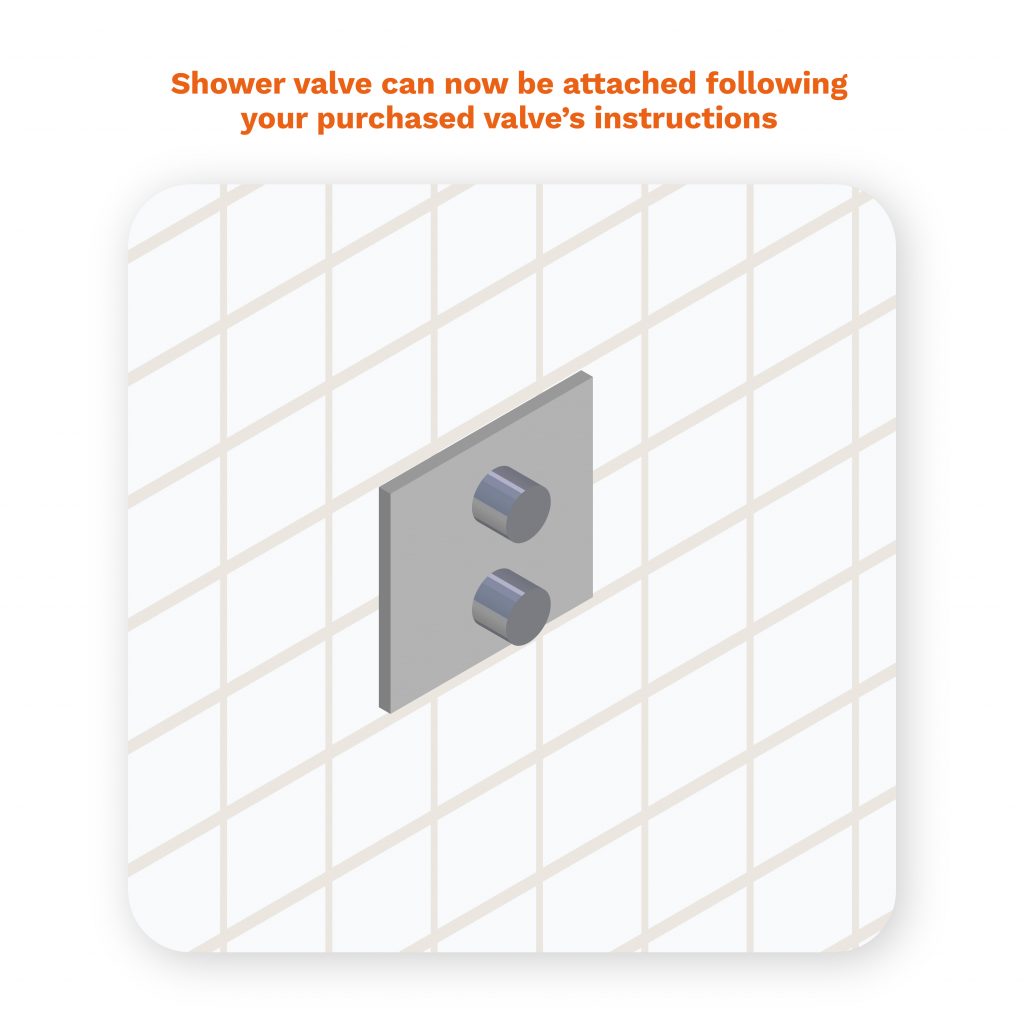Add concealed shower valve