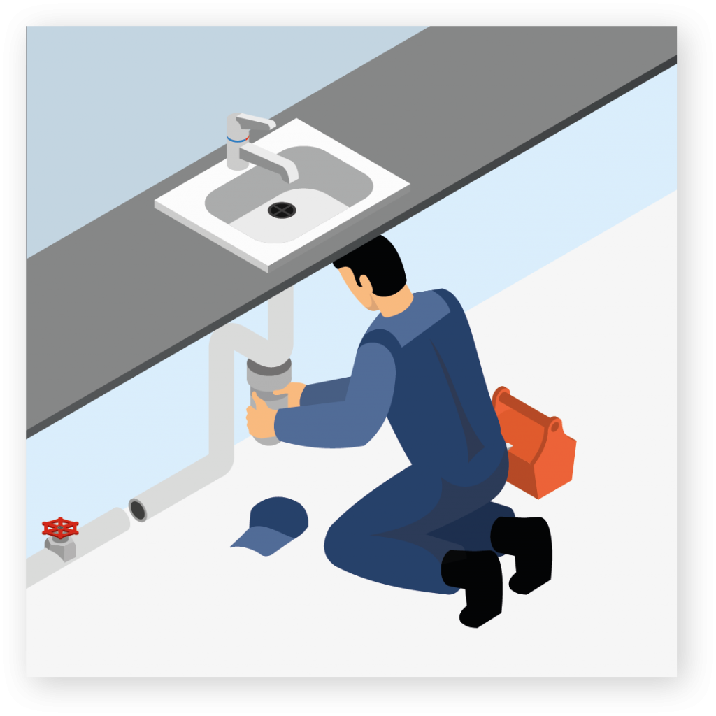 Remove drainpipe and P-trap