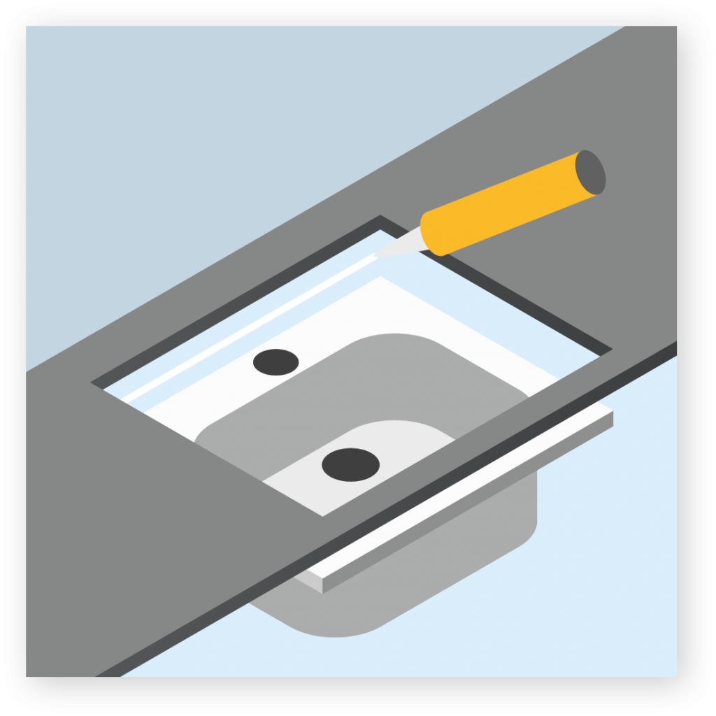 Add in new sink and seal